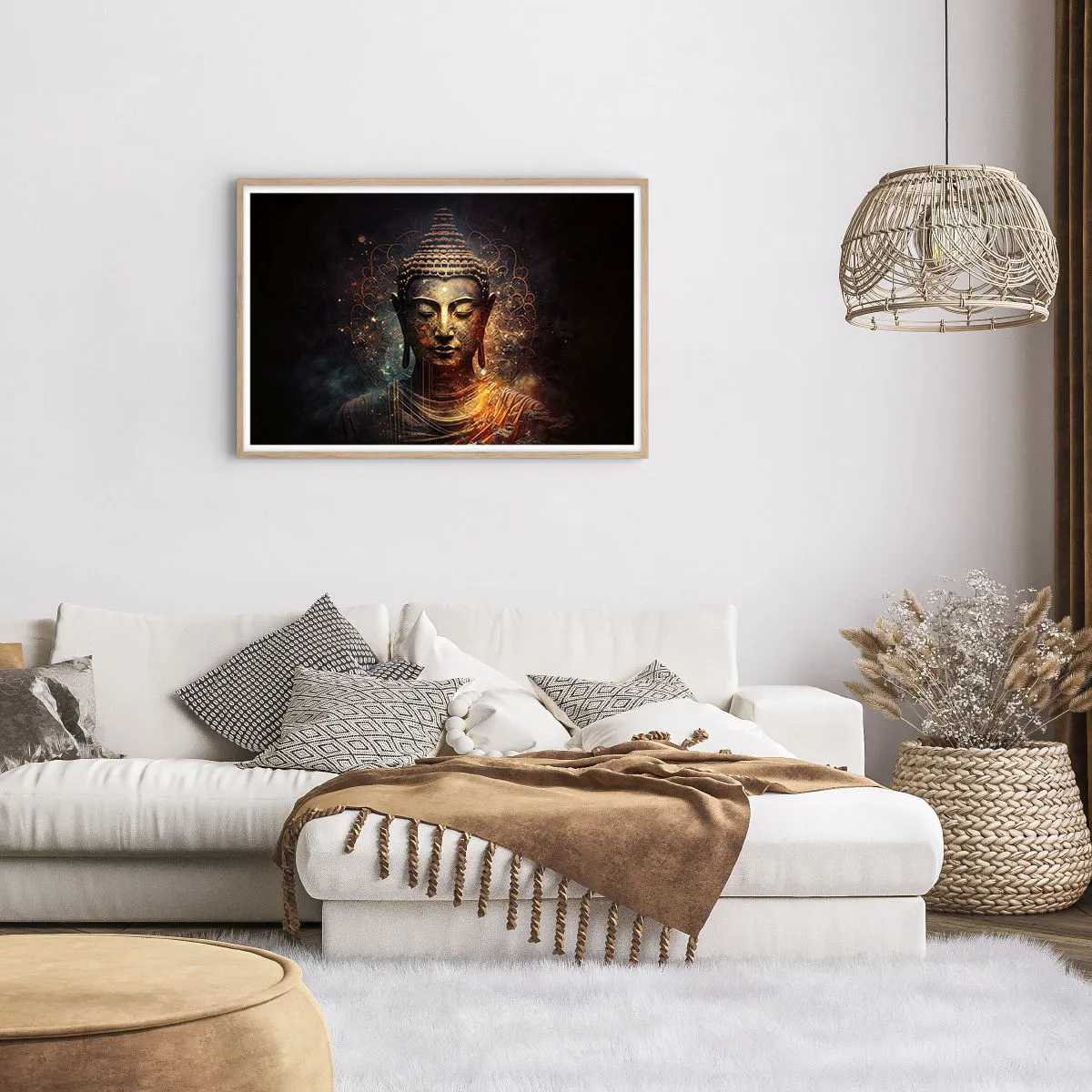 Poster in einem Rahmen aus heller Eiche - Spirituelles Gleichgewicht - 91x61 cm