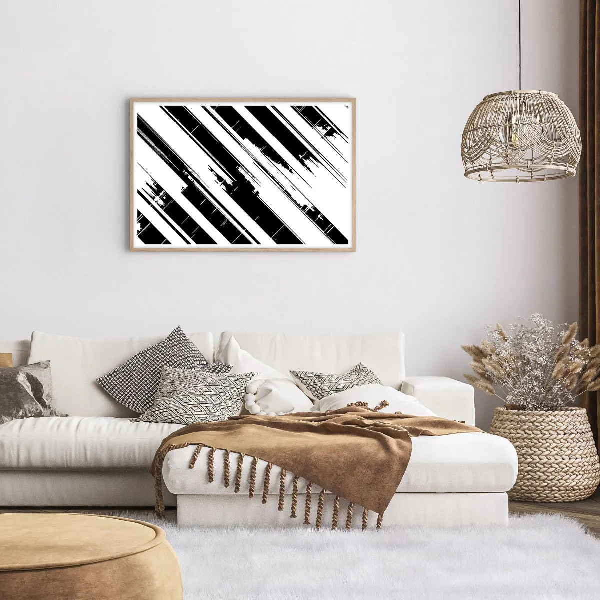 Plakat w ramie jasny dąb - Kompozycja intensywna i dynamiczna - 91x61 cm