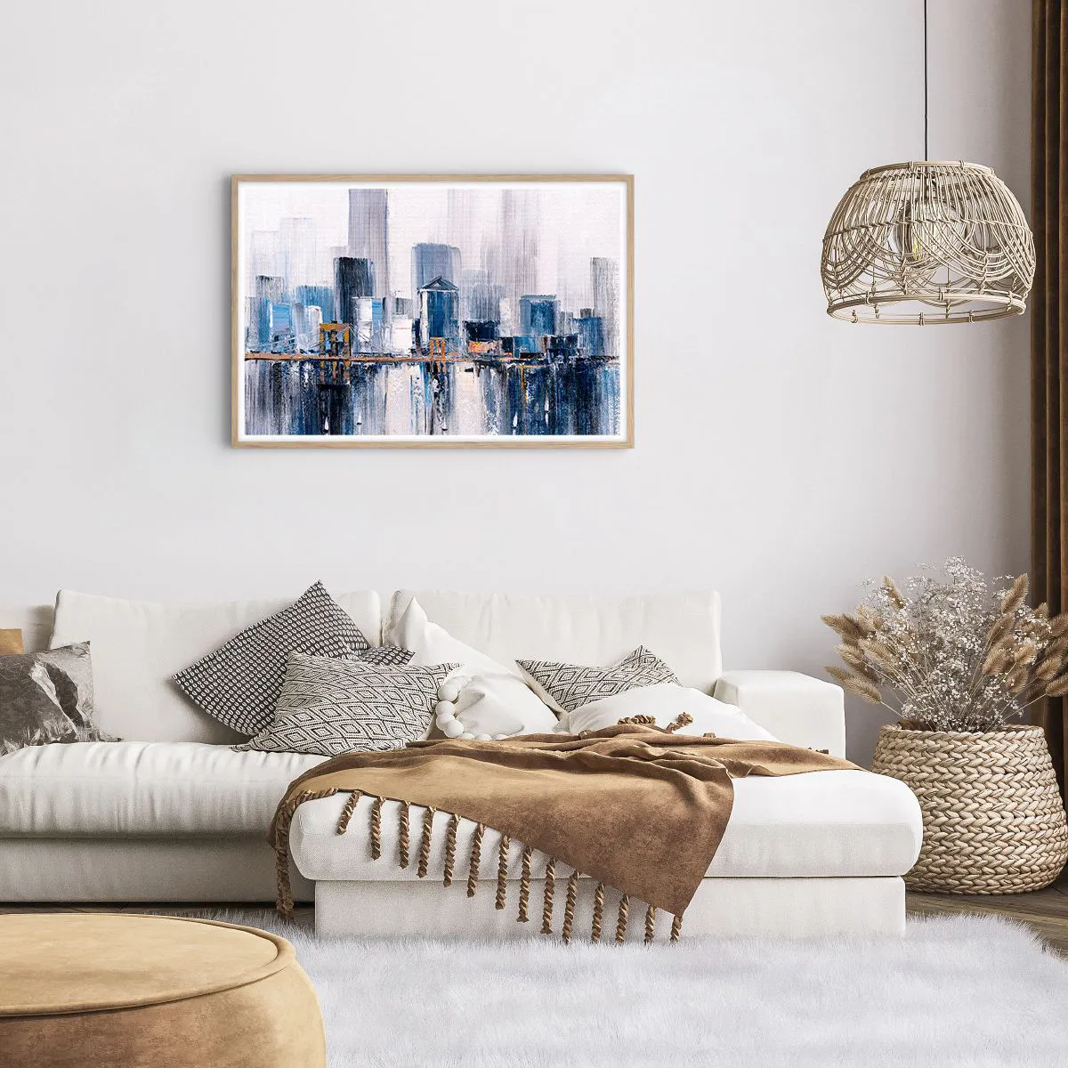 Poszter világos tölgy keretben - New York-i benyomás - 91x61 cm