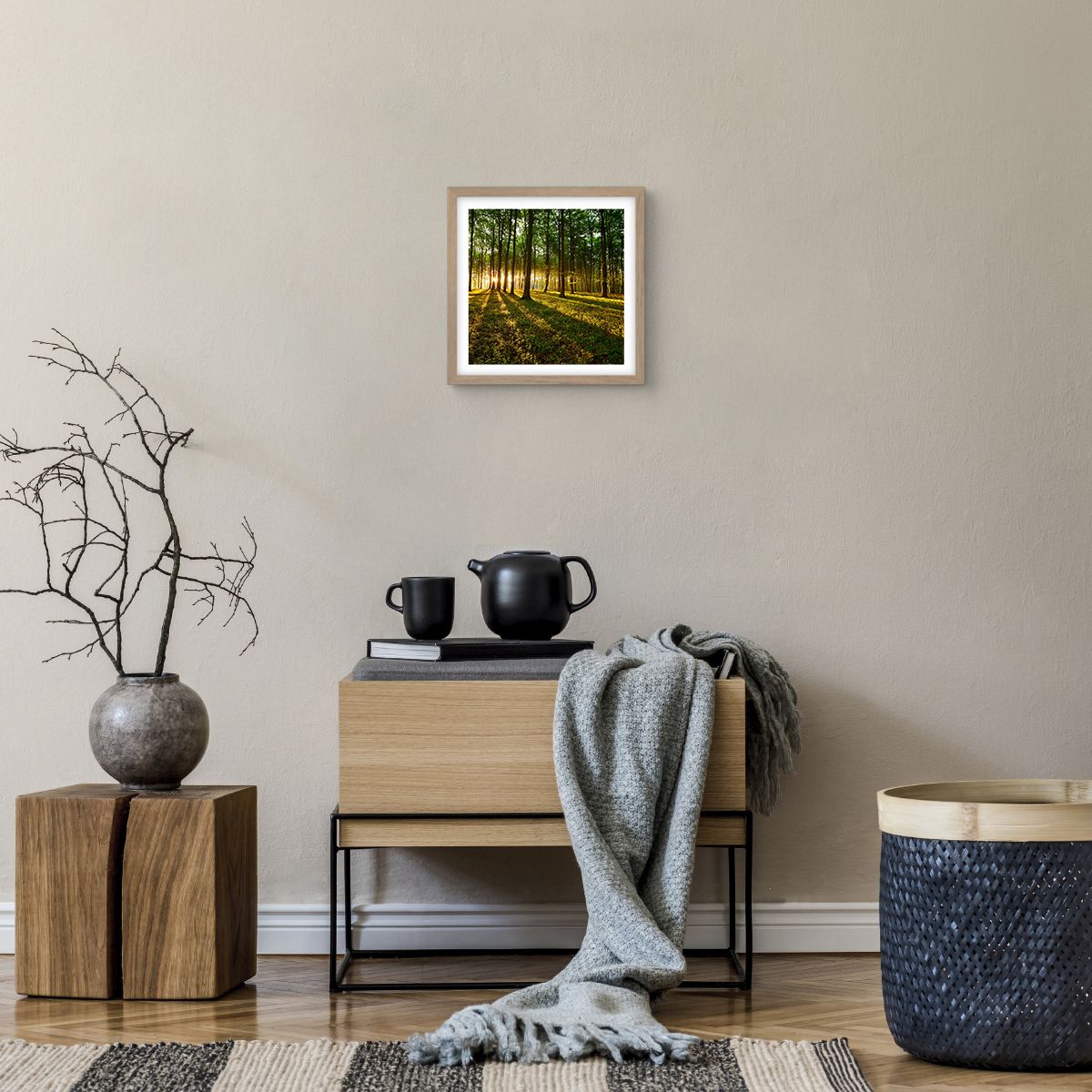 Affiche dans un chêne clair Paysage, Affiche dans un chêne clair Forêt, Affiche dans un chêne clair La Nature, Affiche dans un chêne clair Des Arbres, Affiche dans un chêne clair Rayons Du Soleil