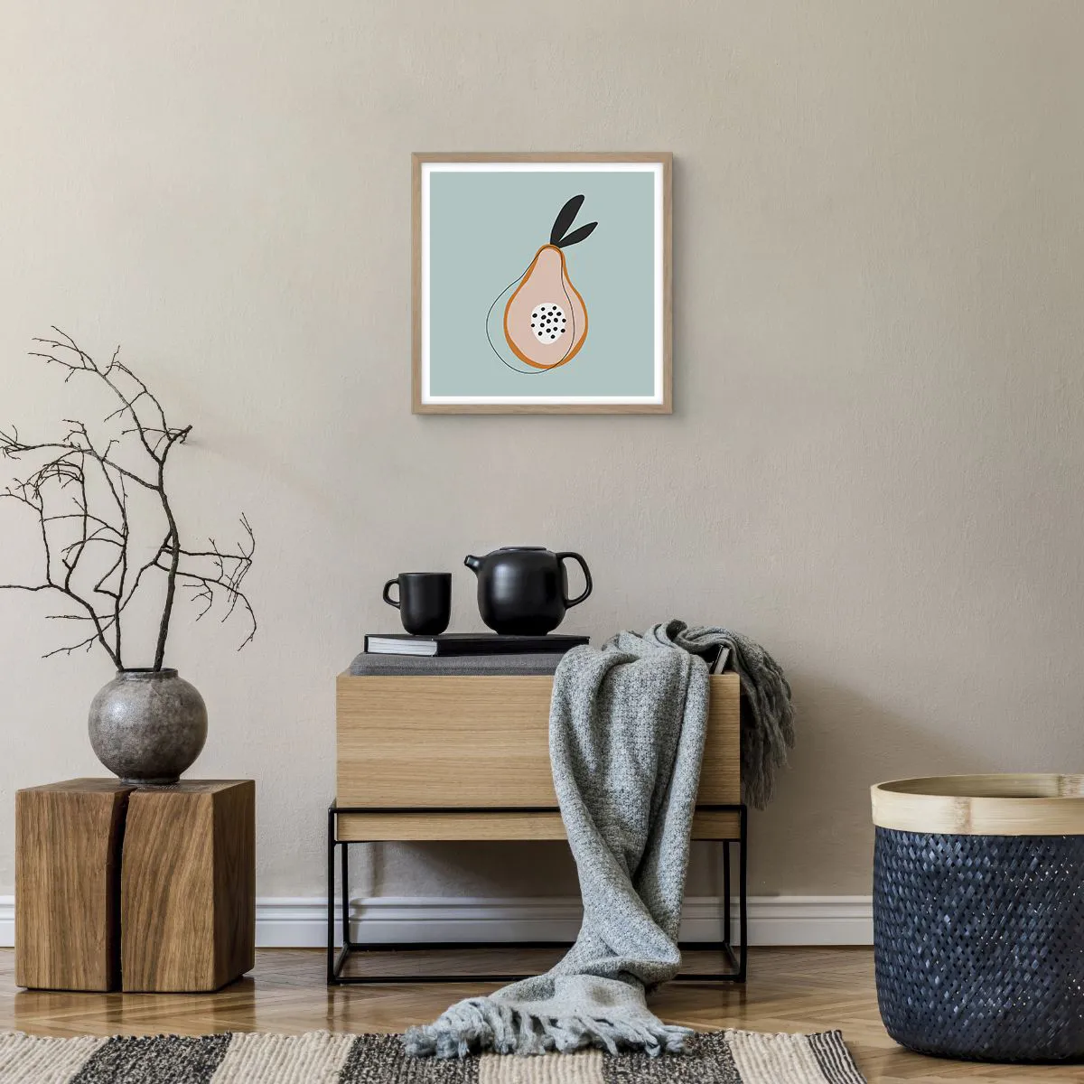 Plakat w ramie jasny dąb - Przeniknąć w naturę rzeczy - 40x40 cm