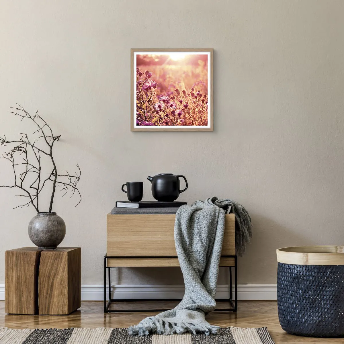 Póster en marco roble claro - Antes de que se acabe el verano - 40x40 cm