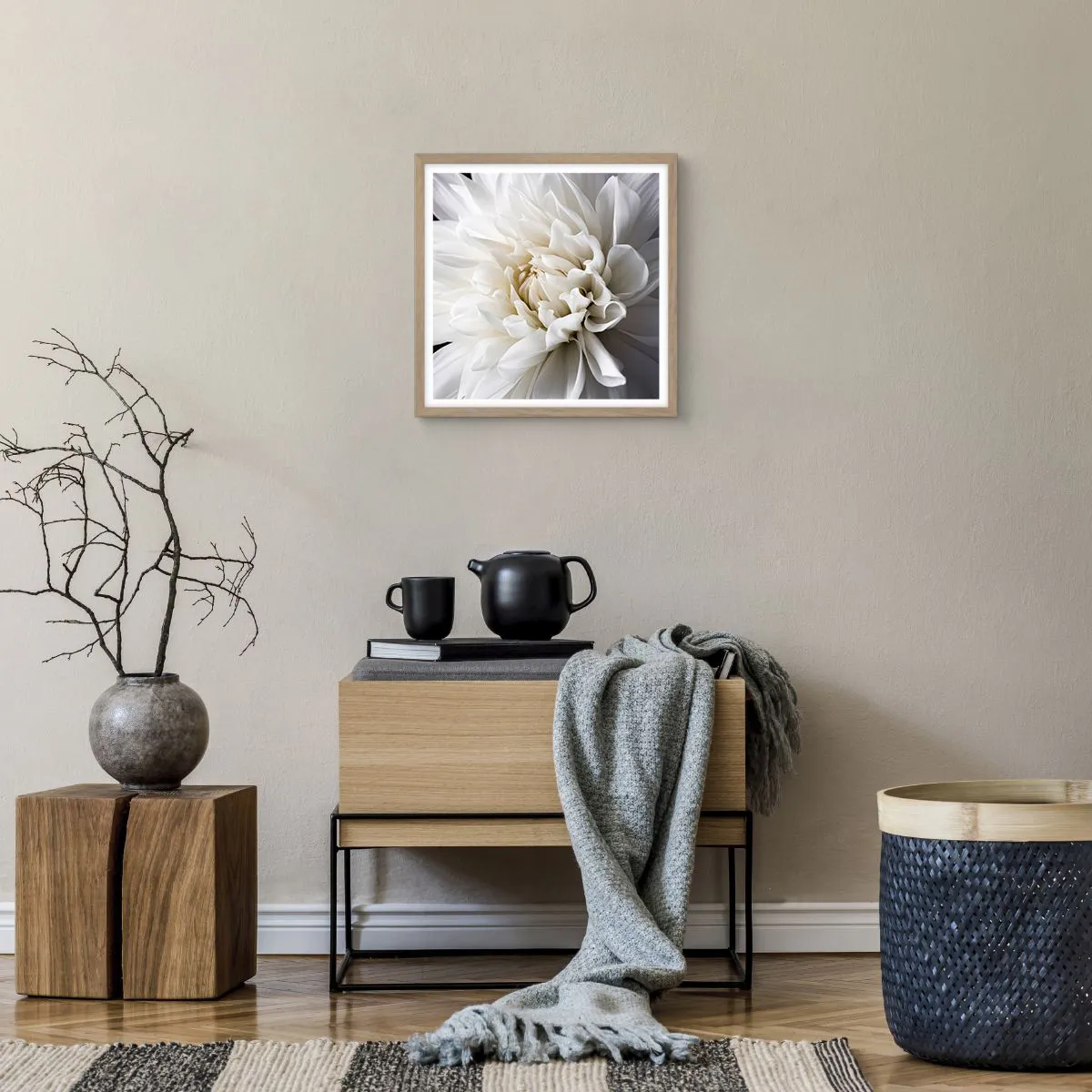 Poster in einem Rahmen aus heller Eiche - Der Morgen der Braut - 40x40 cm