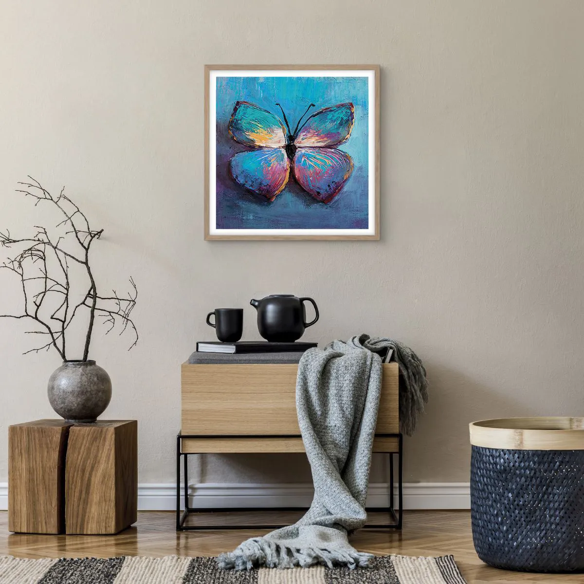 Plakat w ramie jasny dąb - W pełnej krasie - 50x50 cm