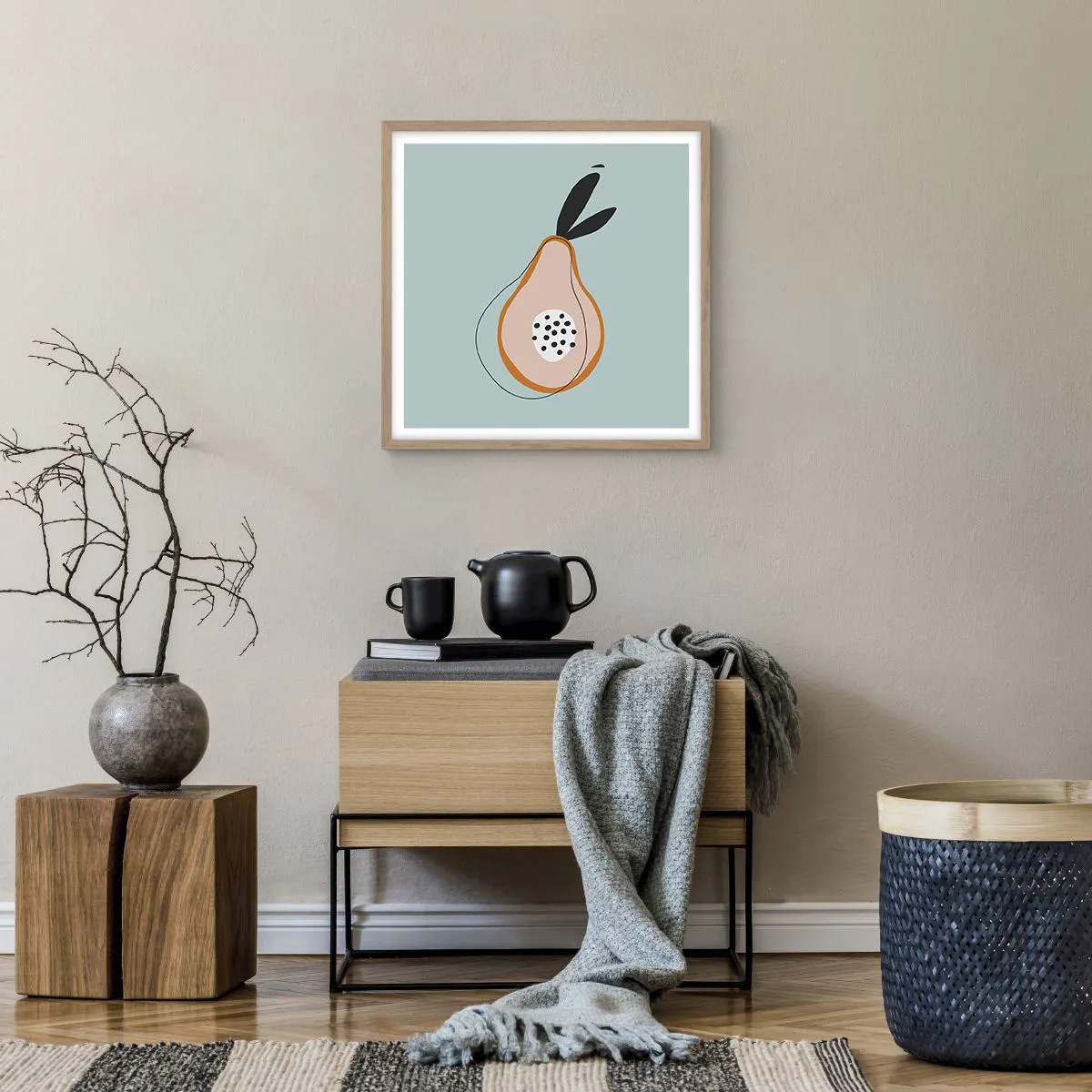 Póster en marco roble claro - El interior de la naturaleza - 50x50 cm