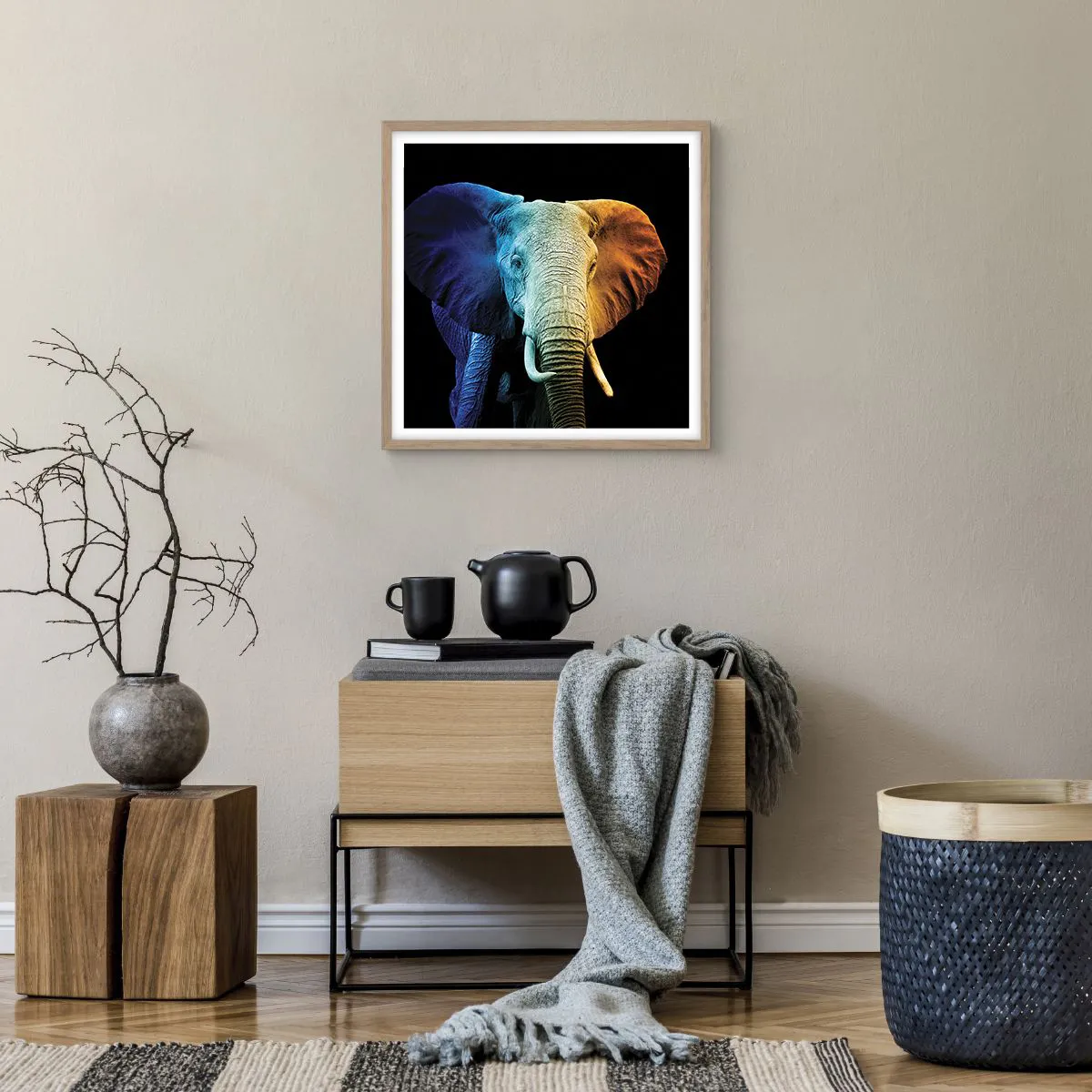 Póster en marco roble claro - Excéntrico, no un bicho raro - 50x50 cm