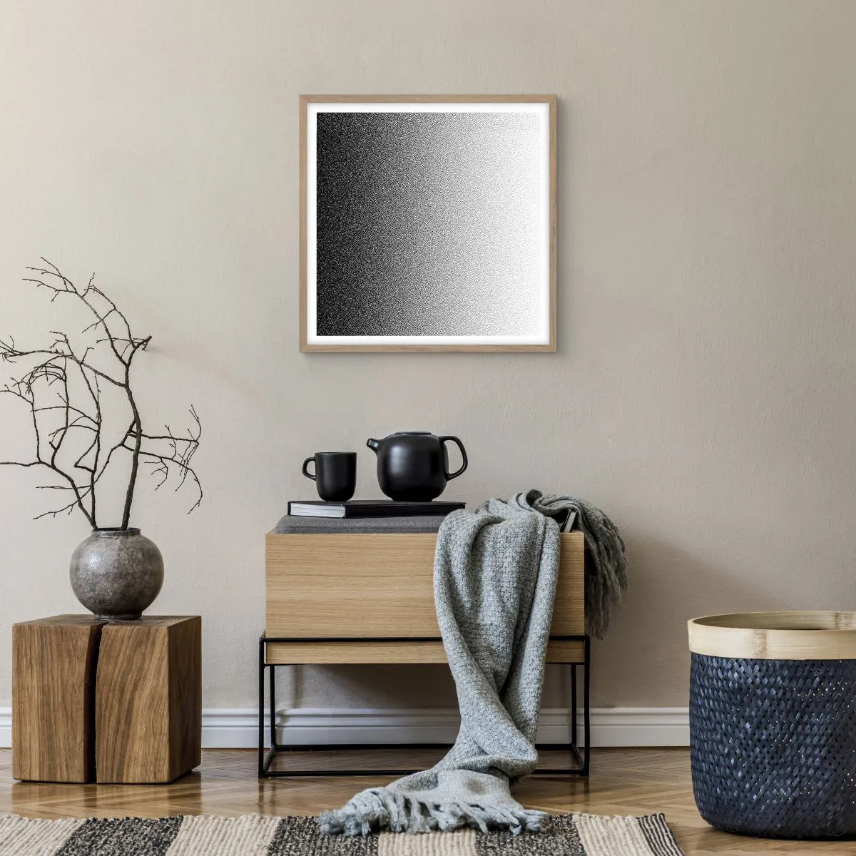 Poszter világos tölgy keretben - A fény felé - 50x50 cm