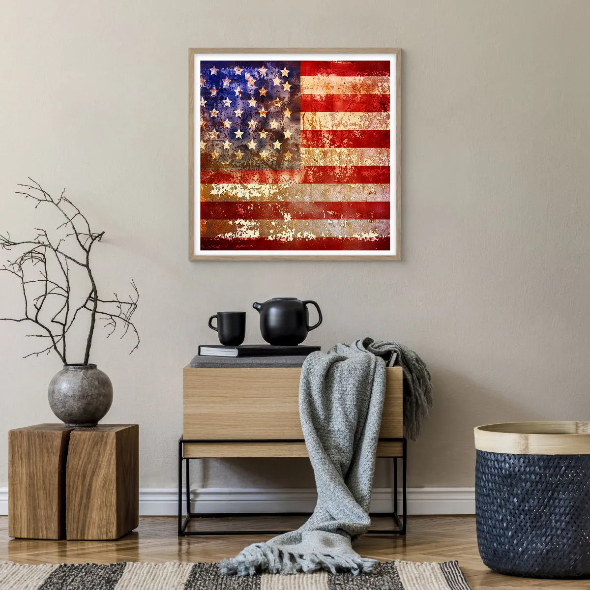 Pôster com moldura de carvalho claro - A glória não será esquecida - 60x60 cm