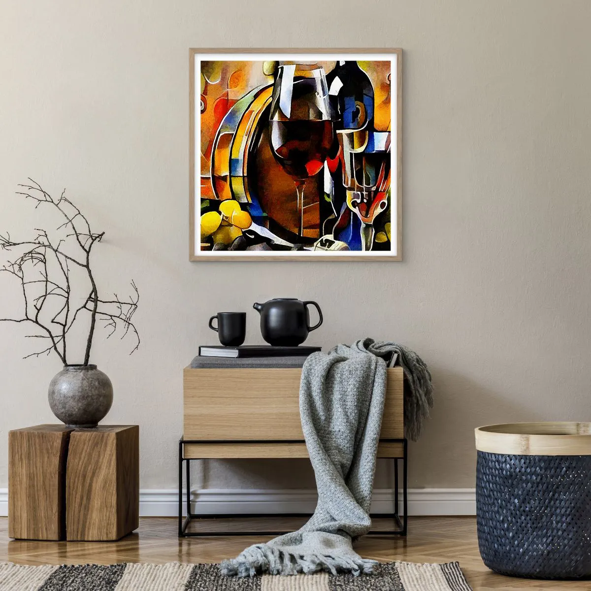 Plakat w ramie jasny dąb - I świat nabiera barw - 60x60 cm