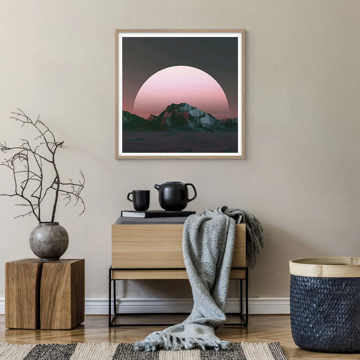 Pôster com moldura de carvalho claro - Numa galáxia vizinha - 60x60 cm