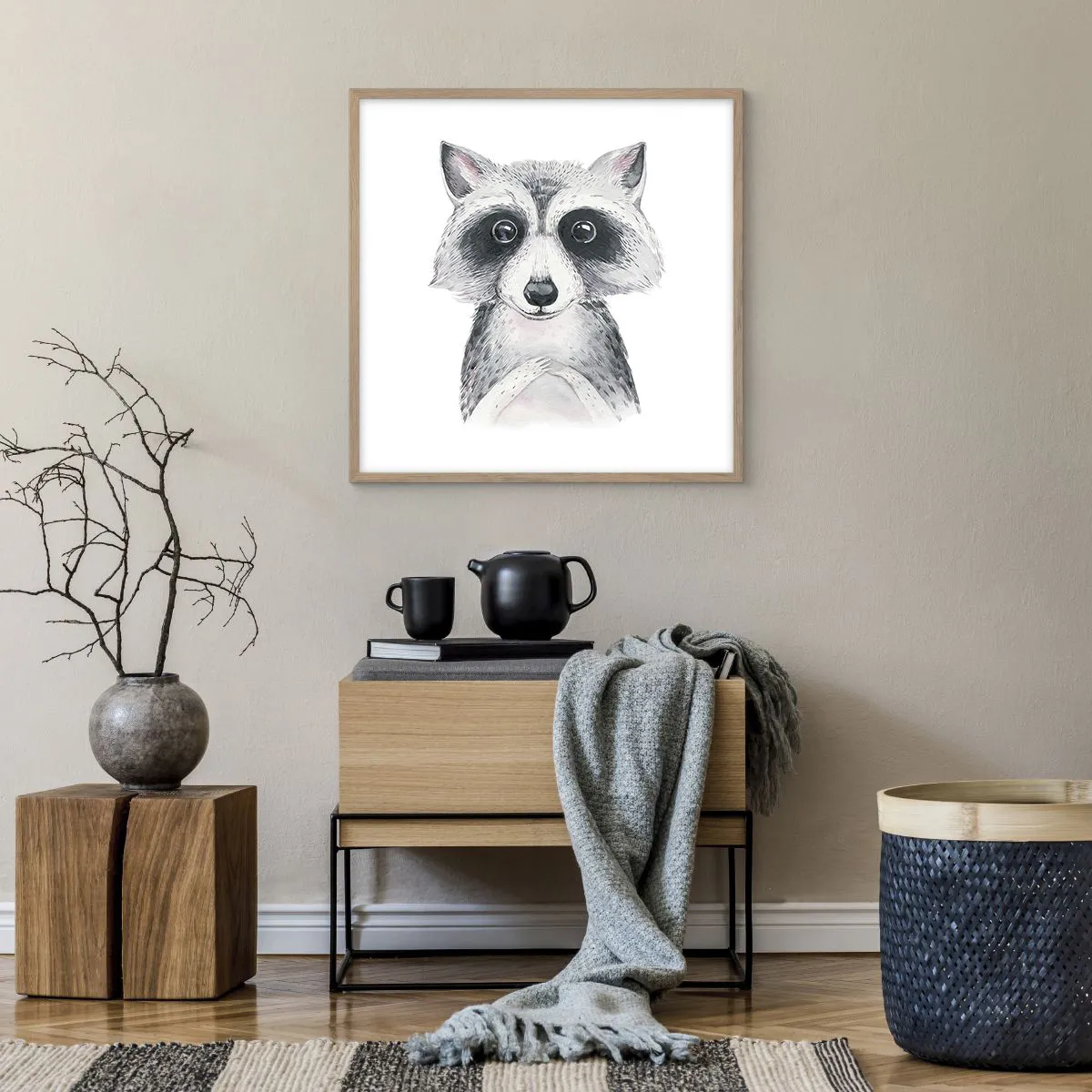 Poszter világos tölgy keretben - Egy pillanat meghatottságra - 60x60 cm