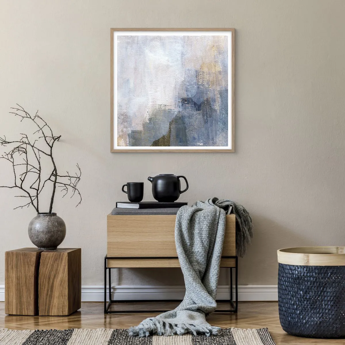 Poszter világos tölgy keretben - Színtónusok és akkordok - 60x60 cm