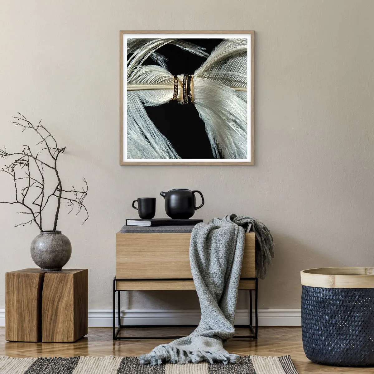 Affiche dans un chêne clair - Poster - ... et je ne te laisserai pas ... - 60x60 cm