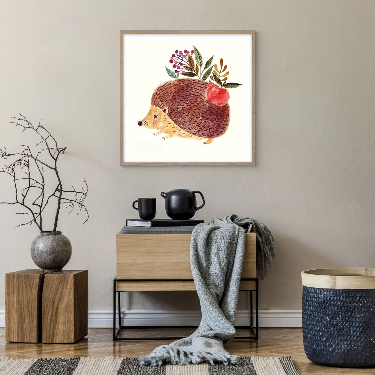 Affiche dans un chêne clair - Poster - Et tu m’apprécies déjà - 60x60 cm