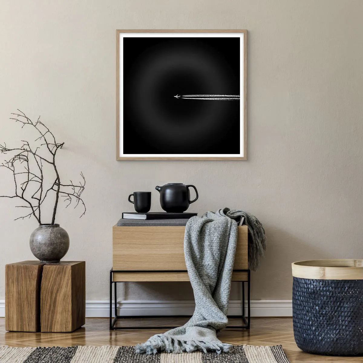 Póster en marco roble claro - En otra dimensión - 60x60 cm