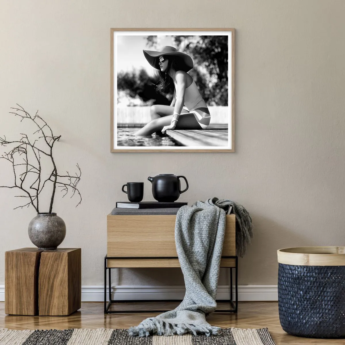 Póster en marco roble claro - Un sueño de verano - 60x60 cm