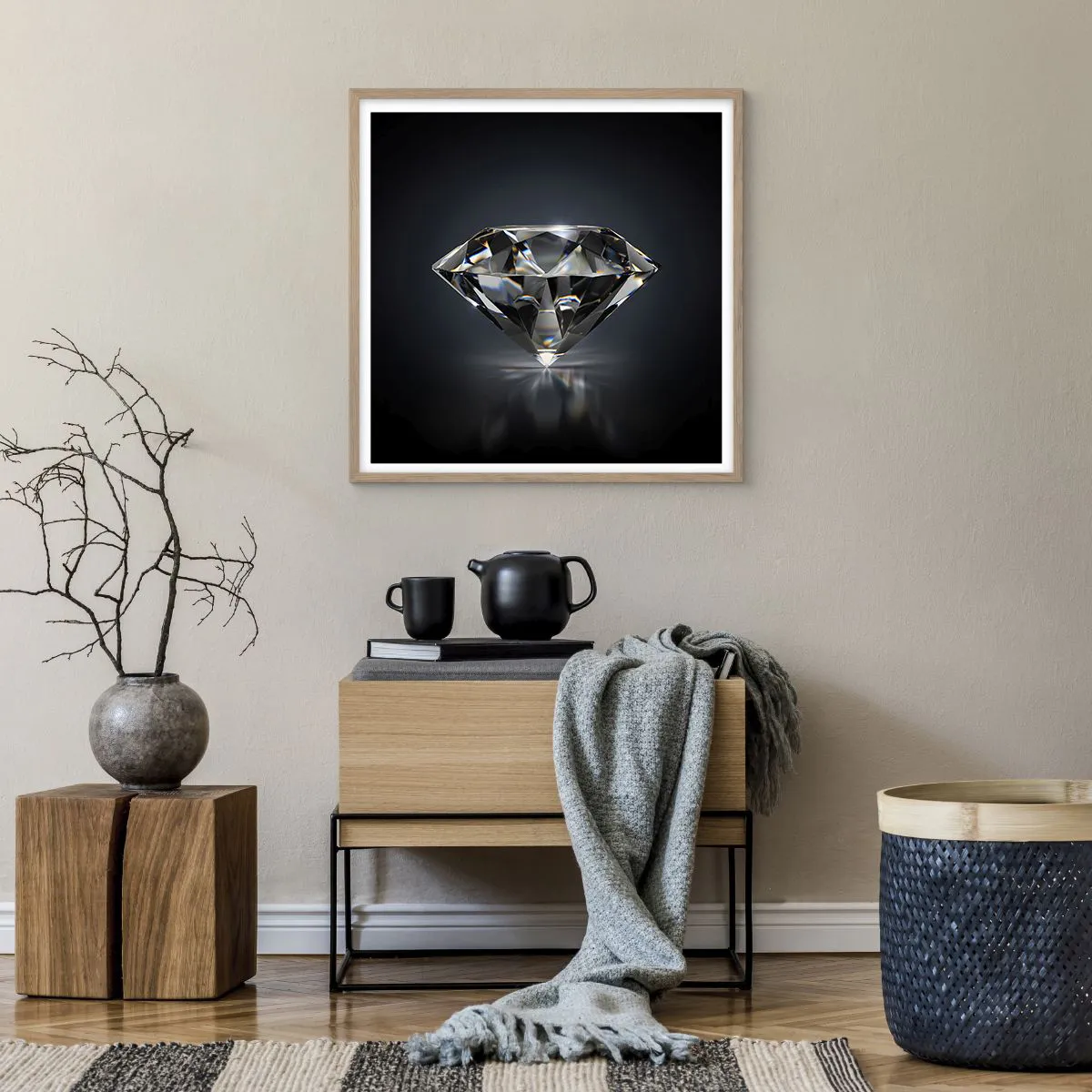 Plakát v rámu světlý dub - Best girls friend - 60x60 cm