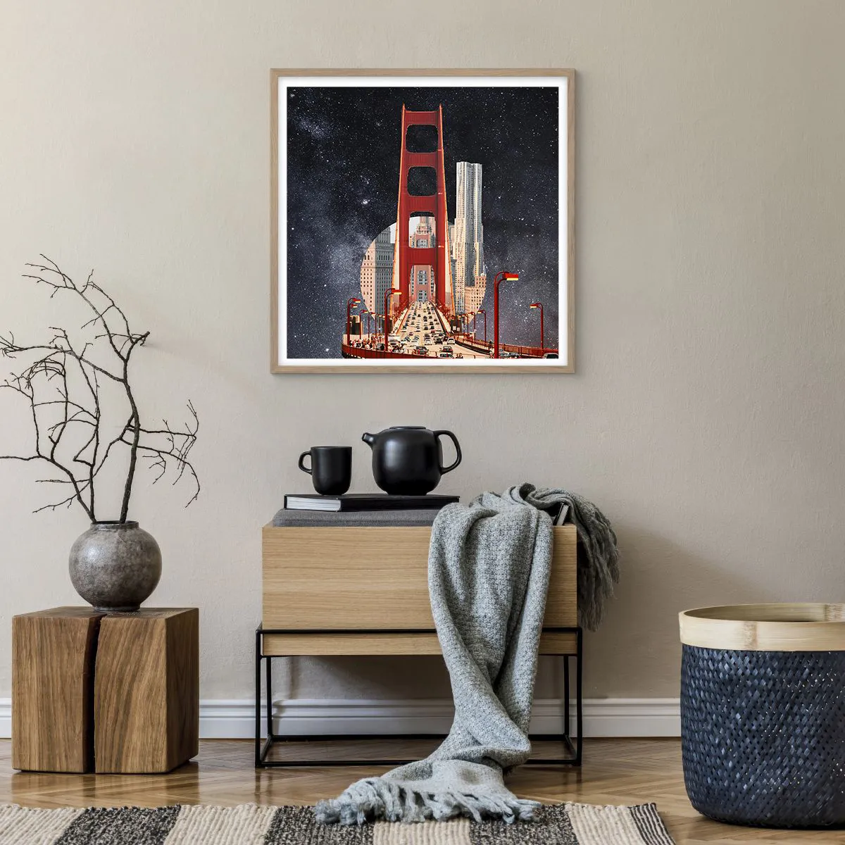 Poster in cornice rovere chiaro - Sempre al centro - 60x60 cm