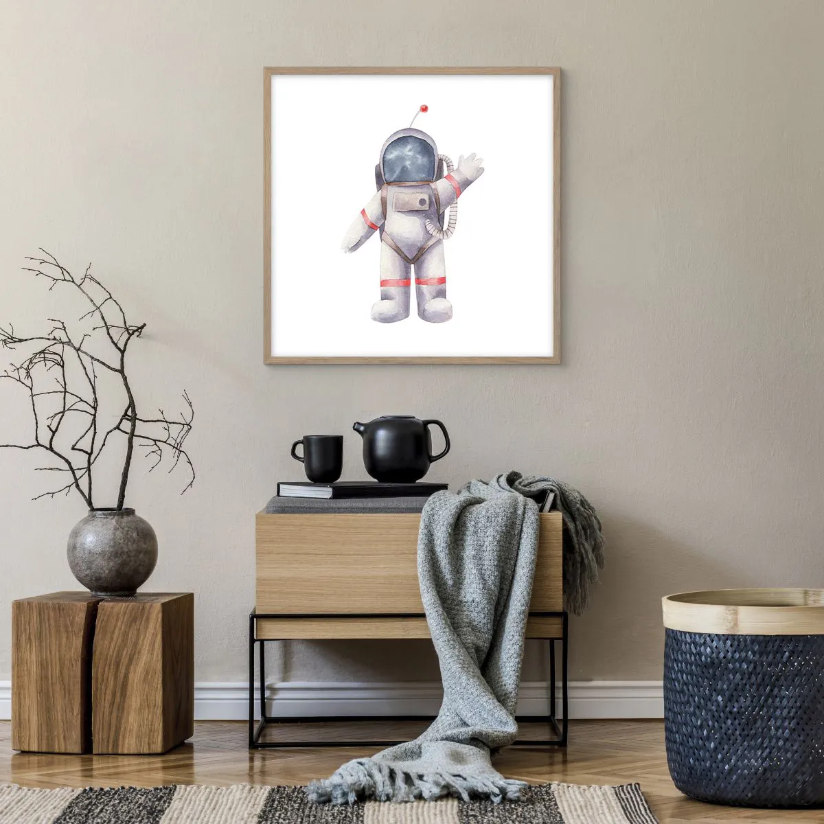 Plakat w ramie jasny dąb - To na razie! - 60x60 cm