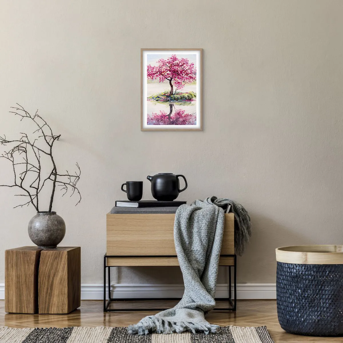 Poster in light oak frame - Spring Holiday - 30x40 cm