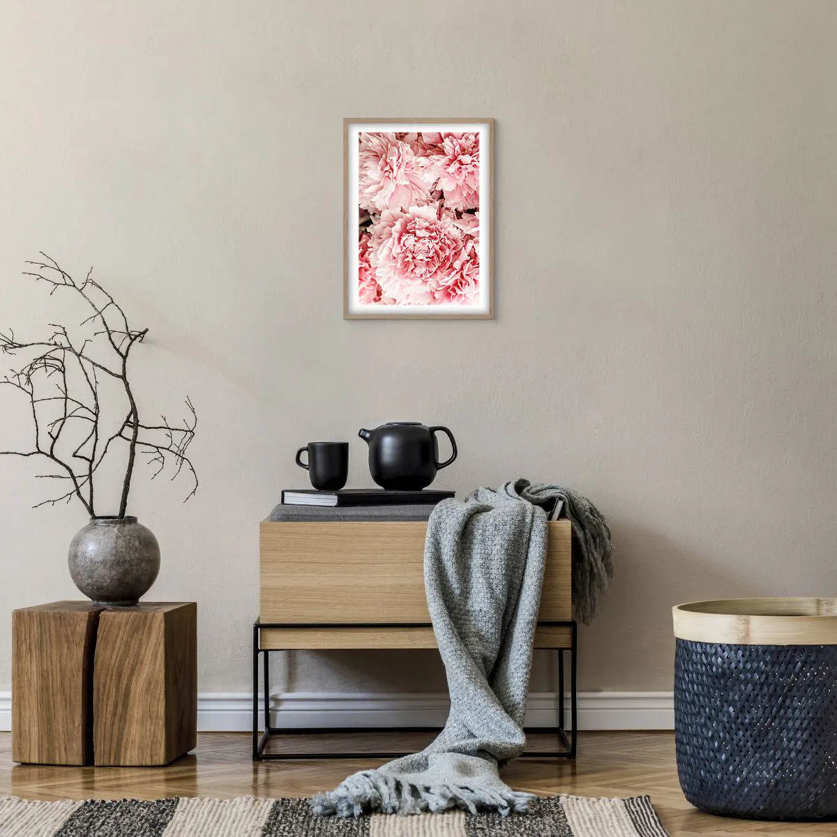 Poster in light oak frame - Pink Dreams - 30x40 cm