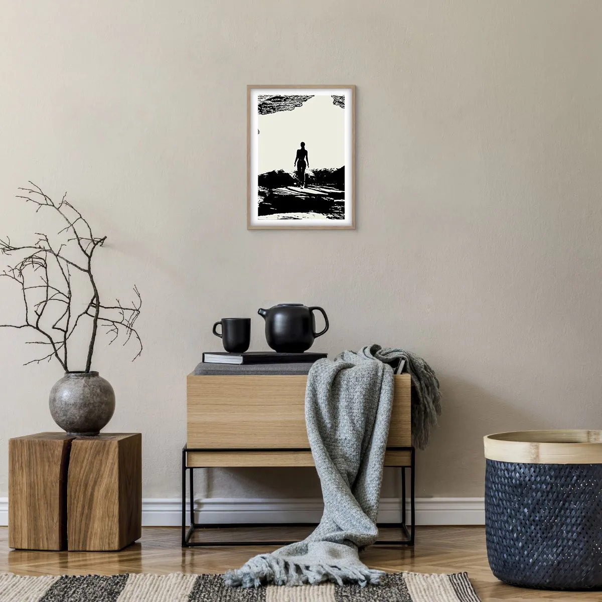 Poster in light oak frame - New Look - 30x40 cm