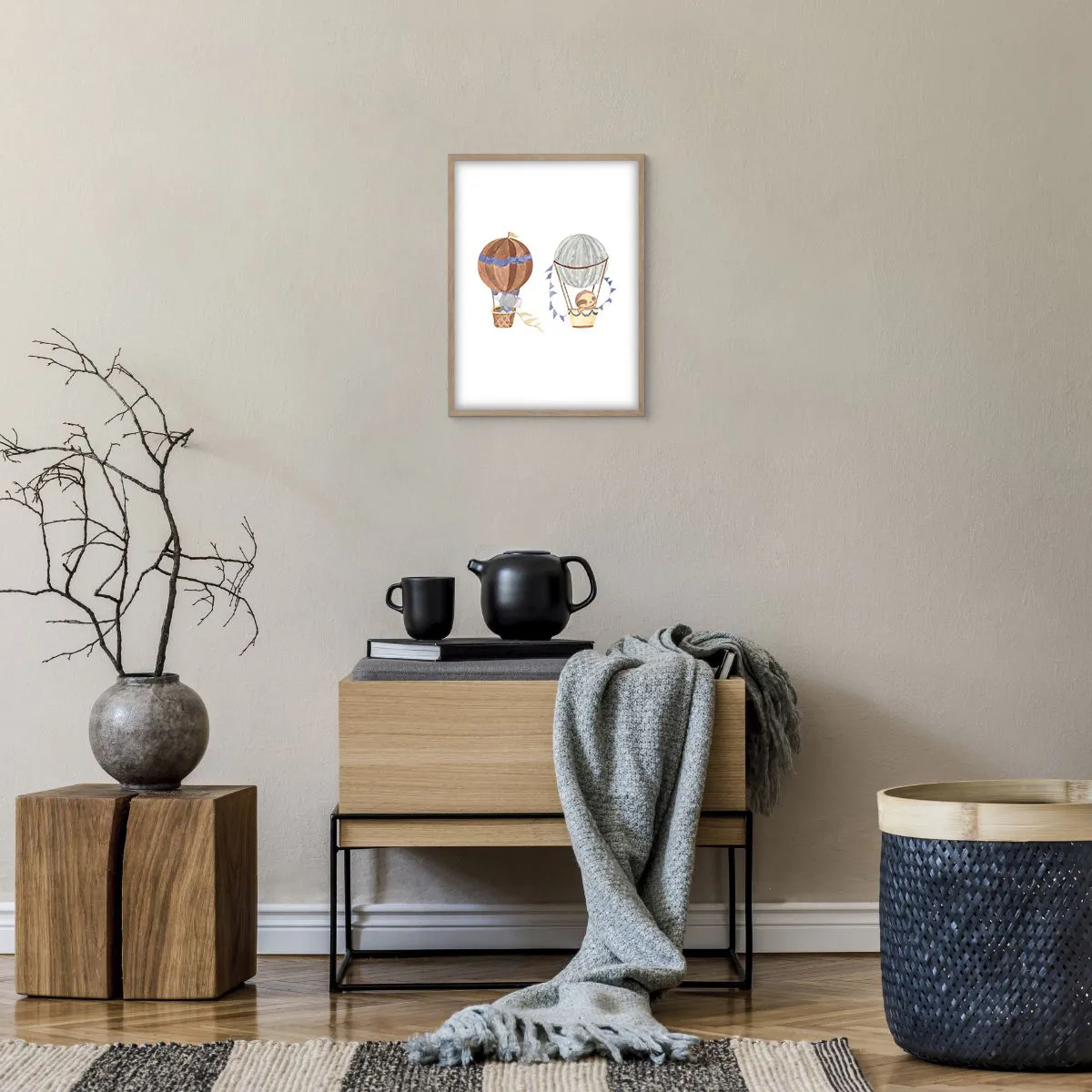 Plakat w ramie jasny dąb - Przyjaciele w podróży - 30x40 cm