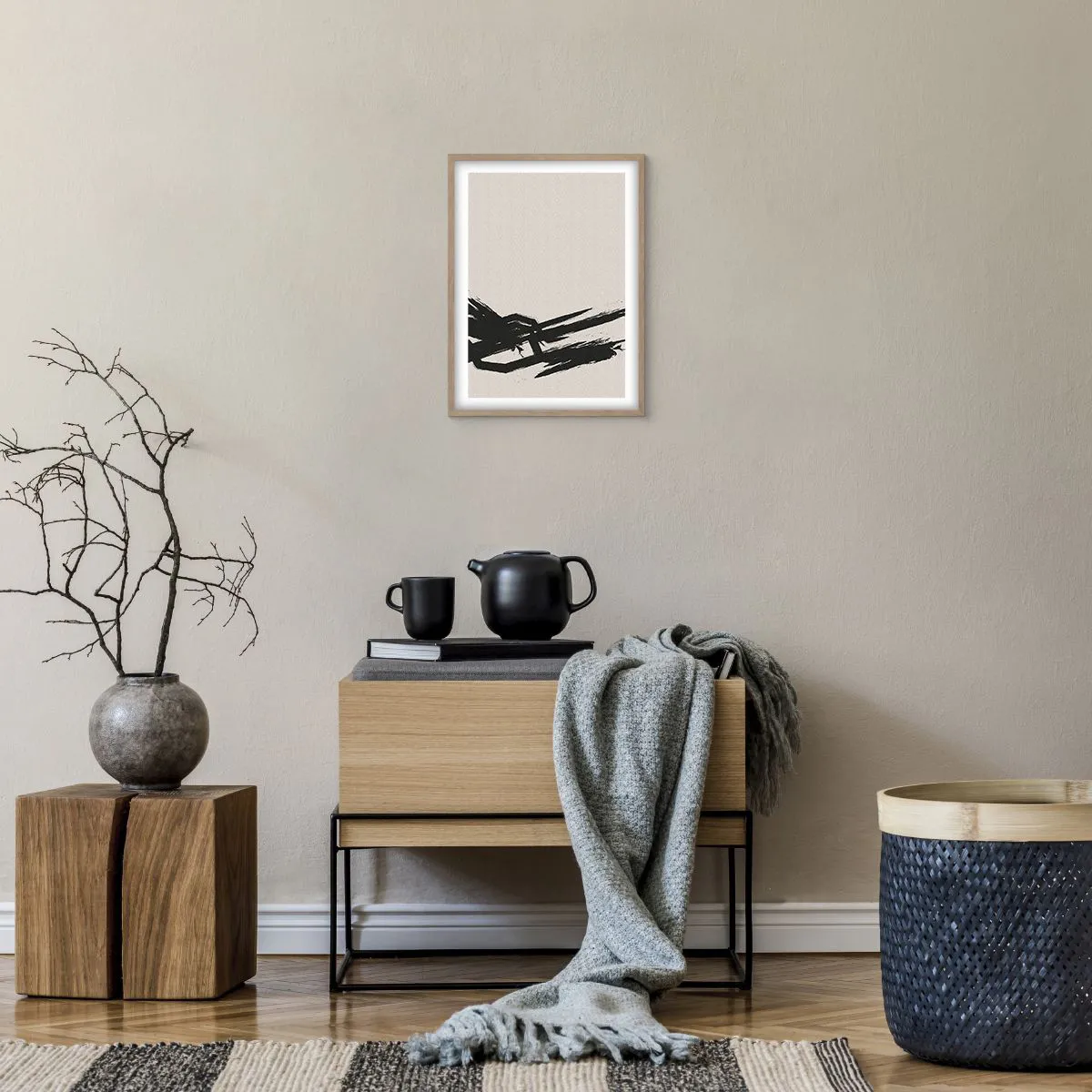 Affiche dans un chêne clair - Poster - Ruée imparable - 30x40 cm