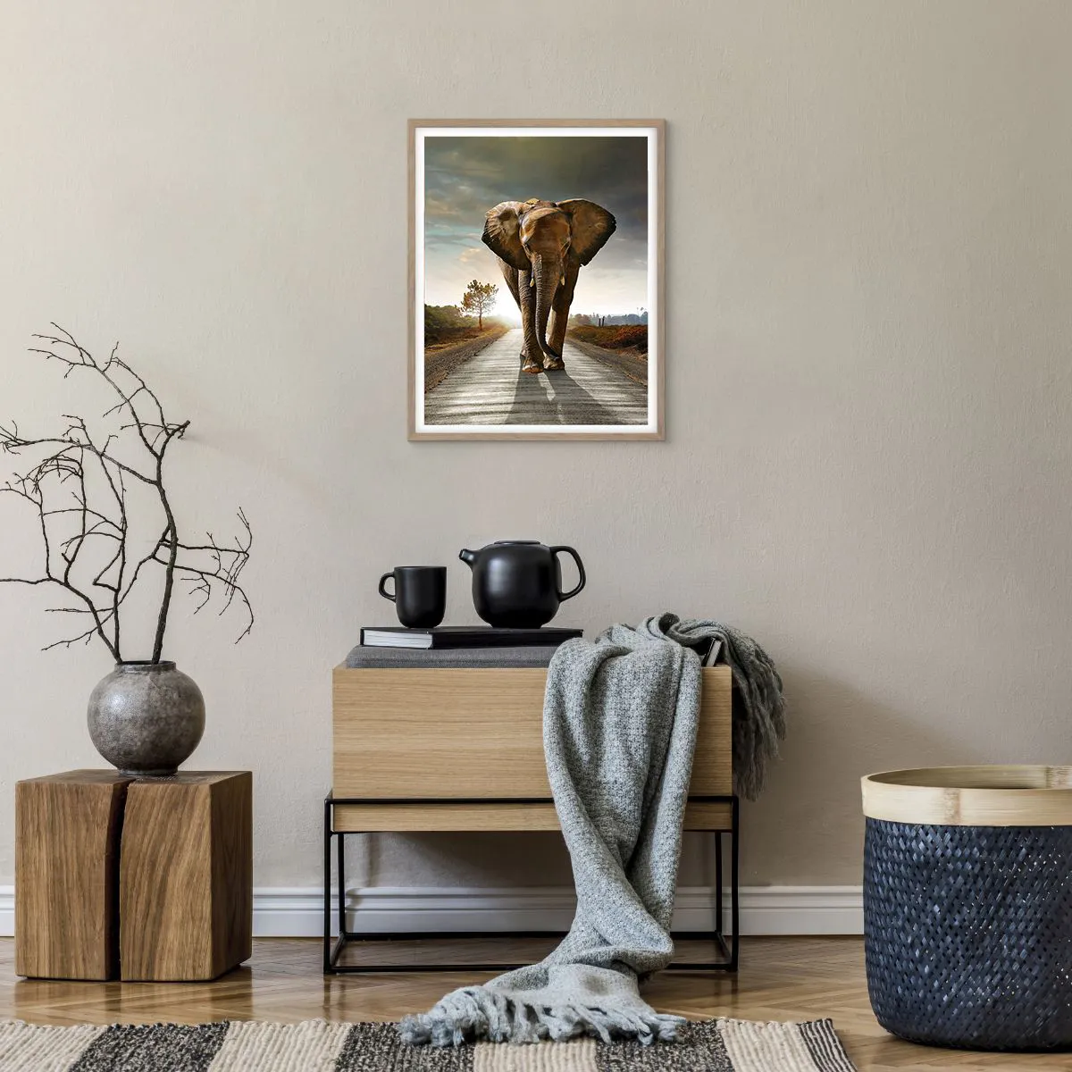 Poster in einem Rahmen aus heller Eiche - Und schon gar nicht in einem Porzellanlager - 40x50 cm