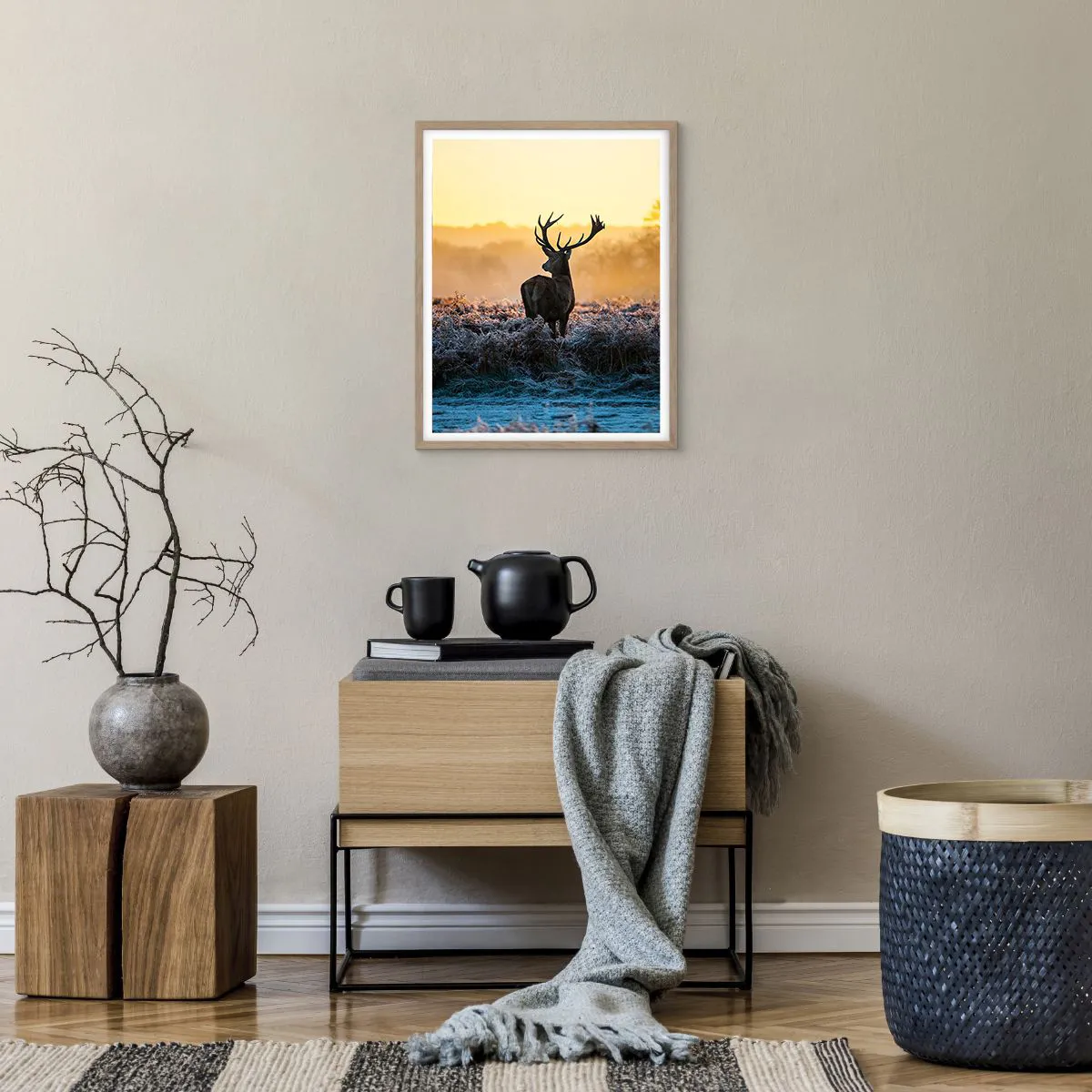 Poster in light oak frame - Crowned in Its Kingdom - 40x50 cm