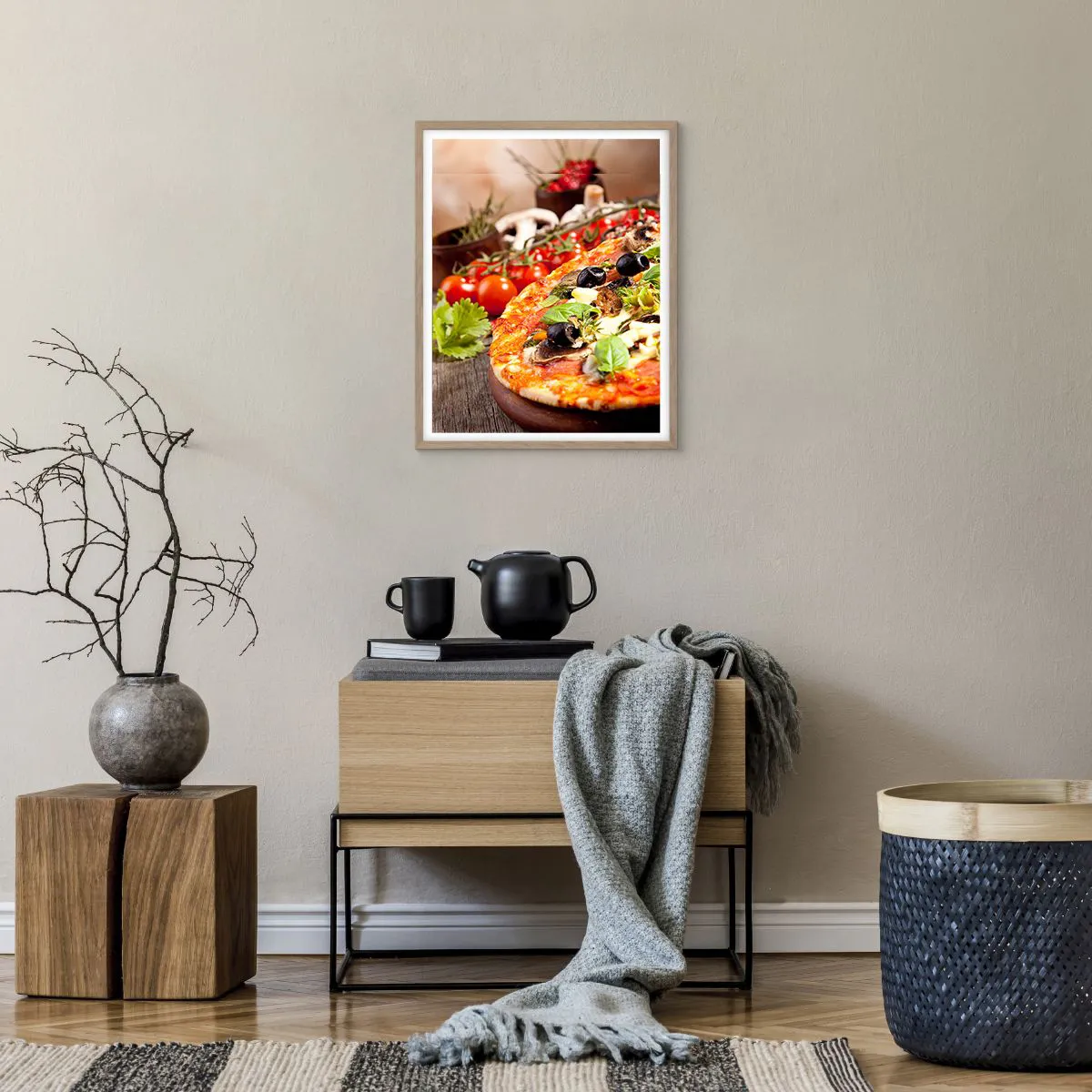 Plakát v rámu světlý dub - Z telurických složek - 40x50 cm