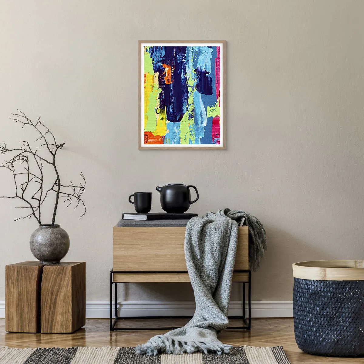 Een poster in een licht eiken lijst - Het leven is mooi! - 40x50 cm