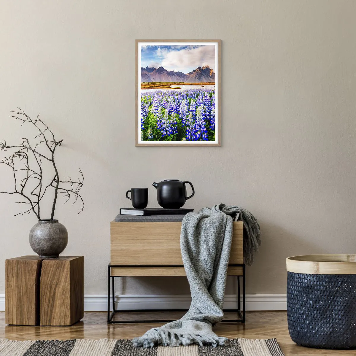 Plagát v ráme zo svetlého duba - Sila a prísnosť vedľa miernosti - 40x50 cm