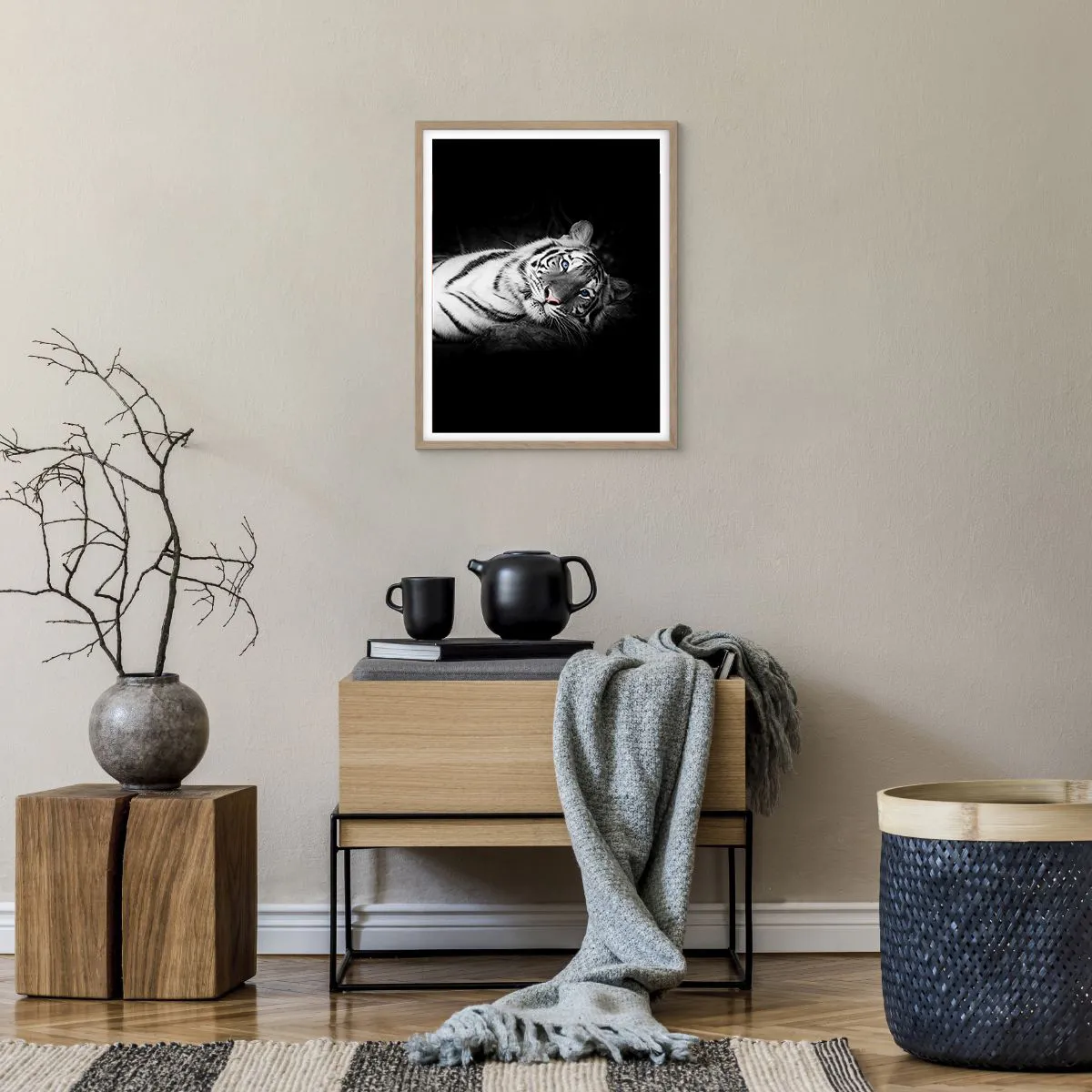 Poster in light oak frame - Wilderness and Calm - 40x50 cm