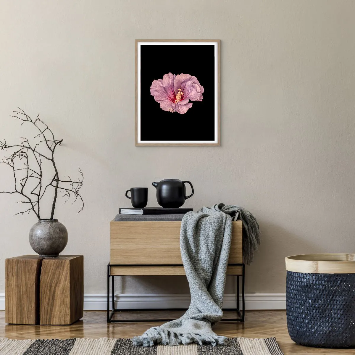 Poster în ramă de stejar deschis - Direct la inimă - 40x50 cm