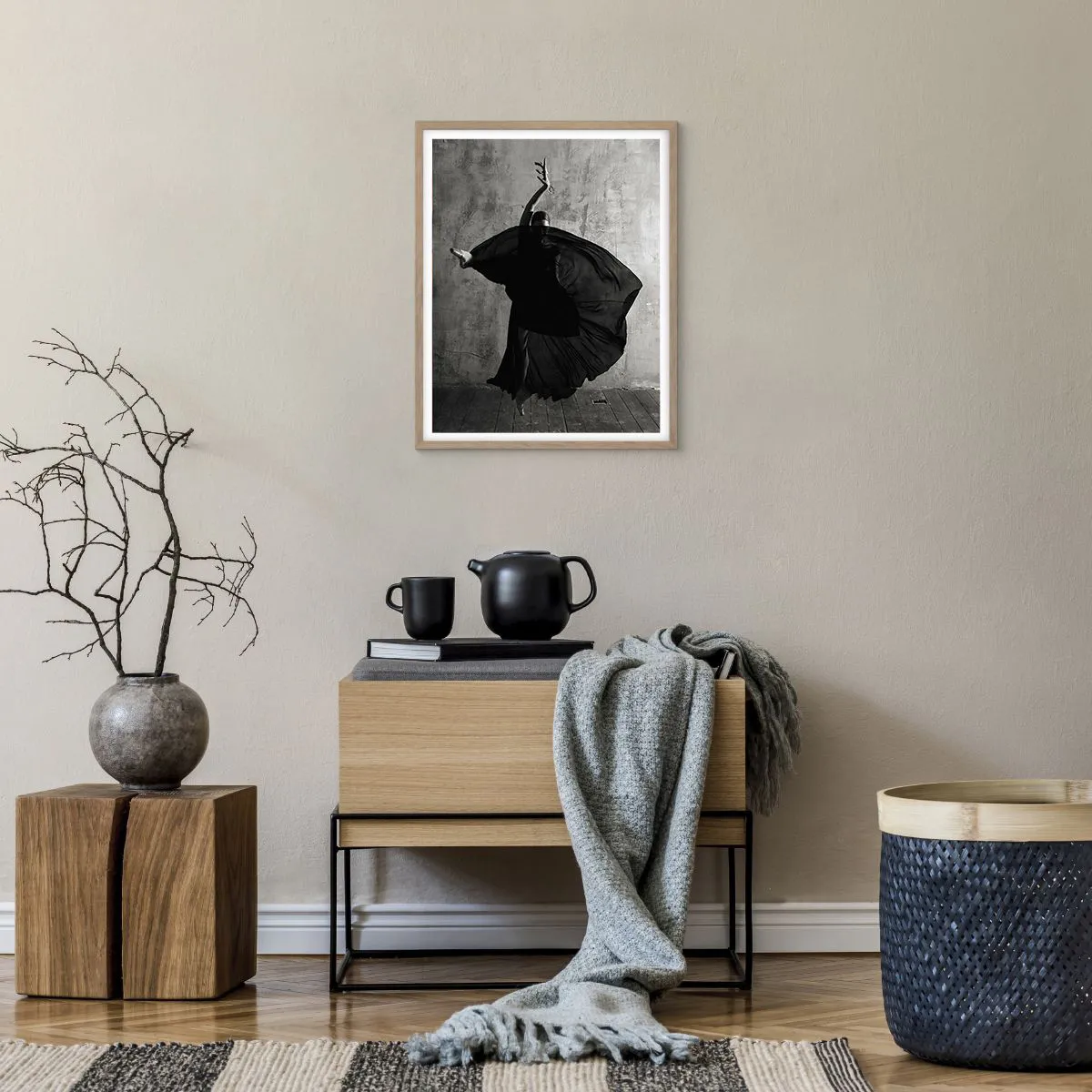 Poster in light oak frame - Full of Passion - 40x50 cm