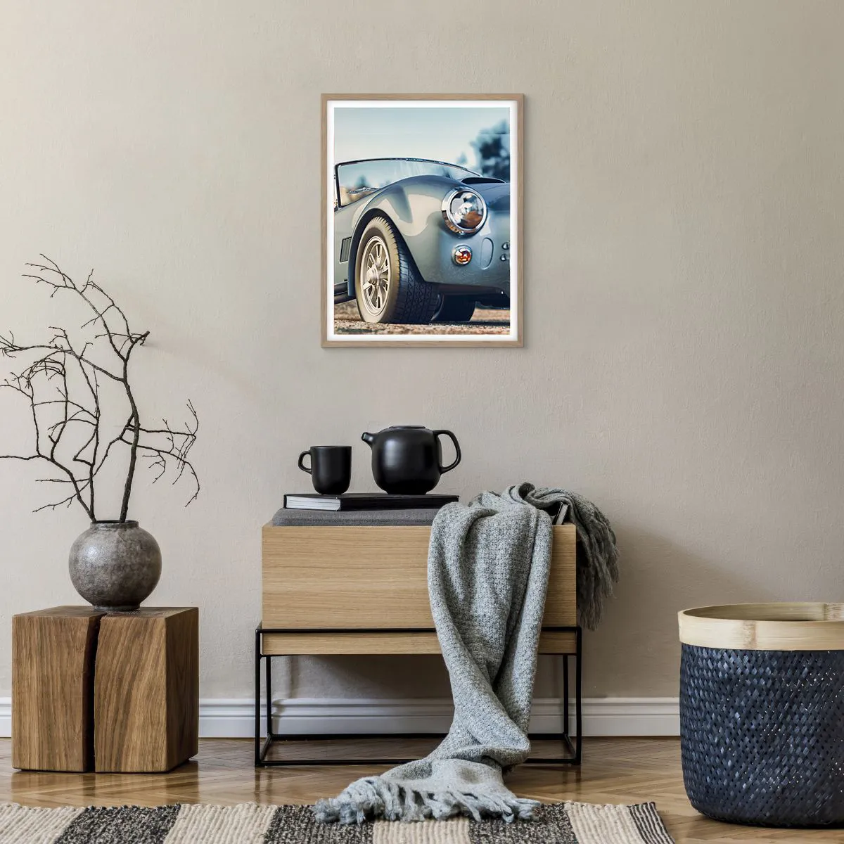 Affiche dans un chêne clair - Poster - Ce qui compte c'est le style - 40x50 cm