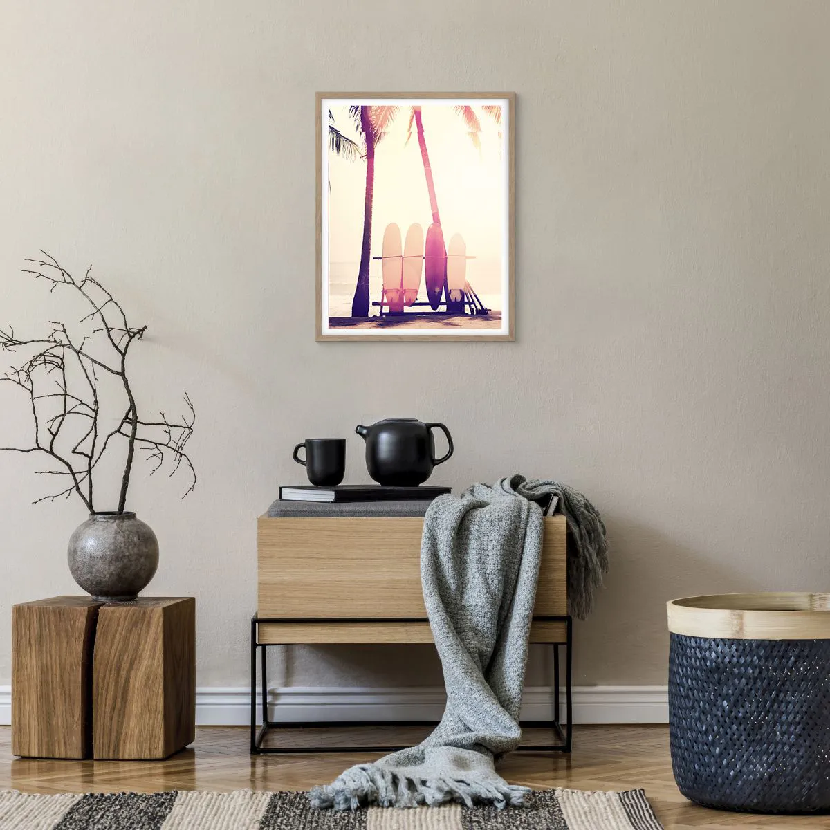 Affisch i ram av ljusek - Det blir en underbar dag - 40x50 cm