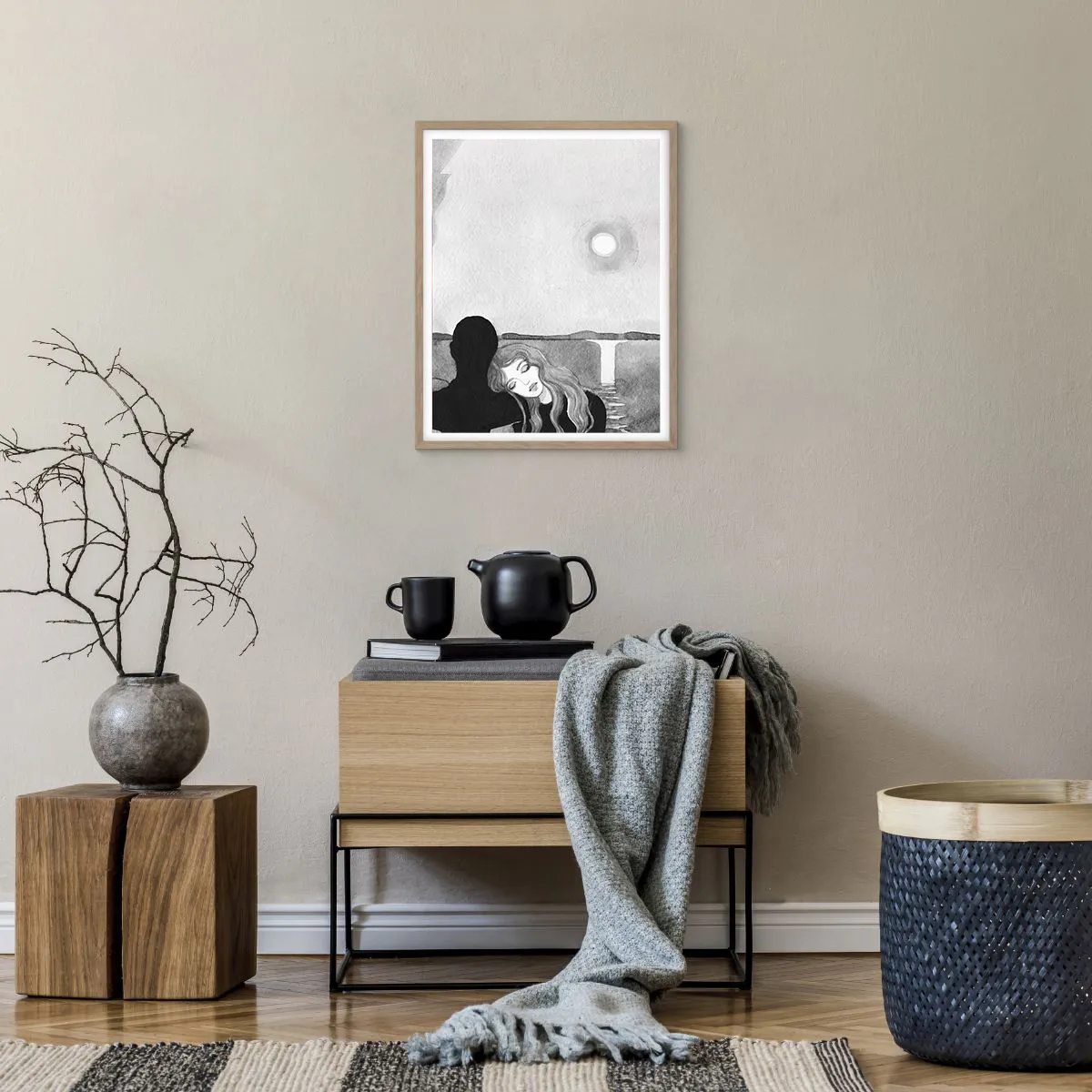 Poster in cornice rovere chiaro - Sempre un mistero - 40x50 cm