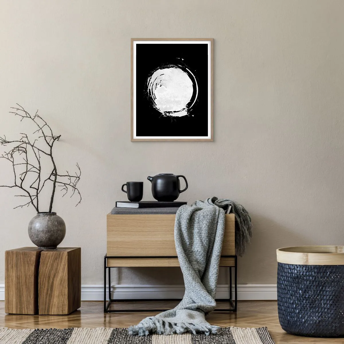 Poster in light oak frame - Good Solution - 40x50 cm