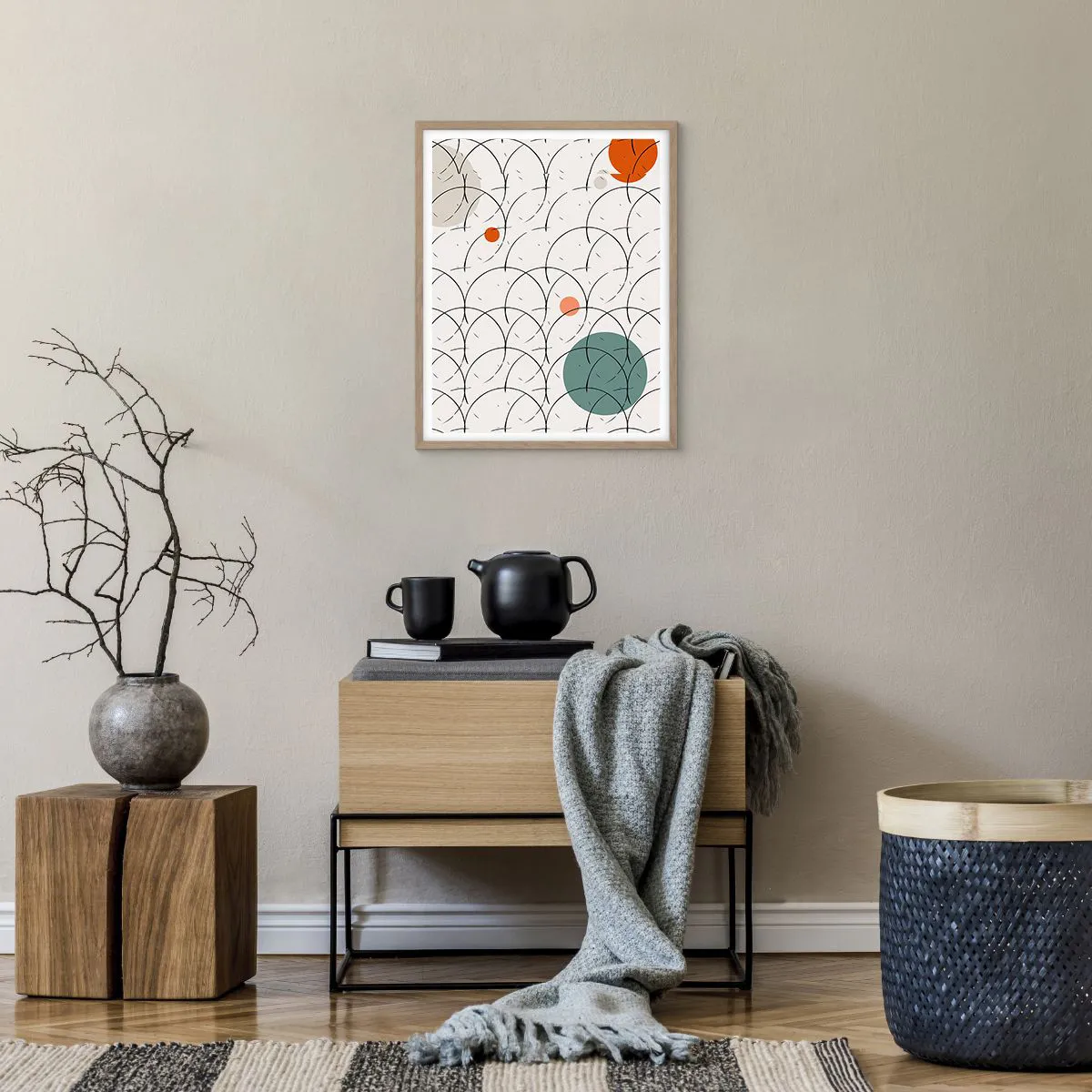 Pôster com moldura de carvalho claro - No espírito da pop art - 40x50 cm