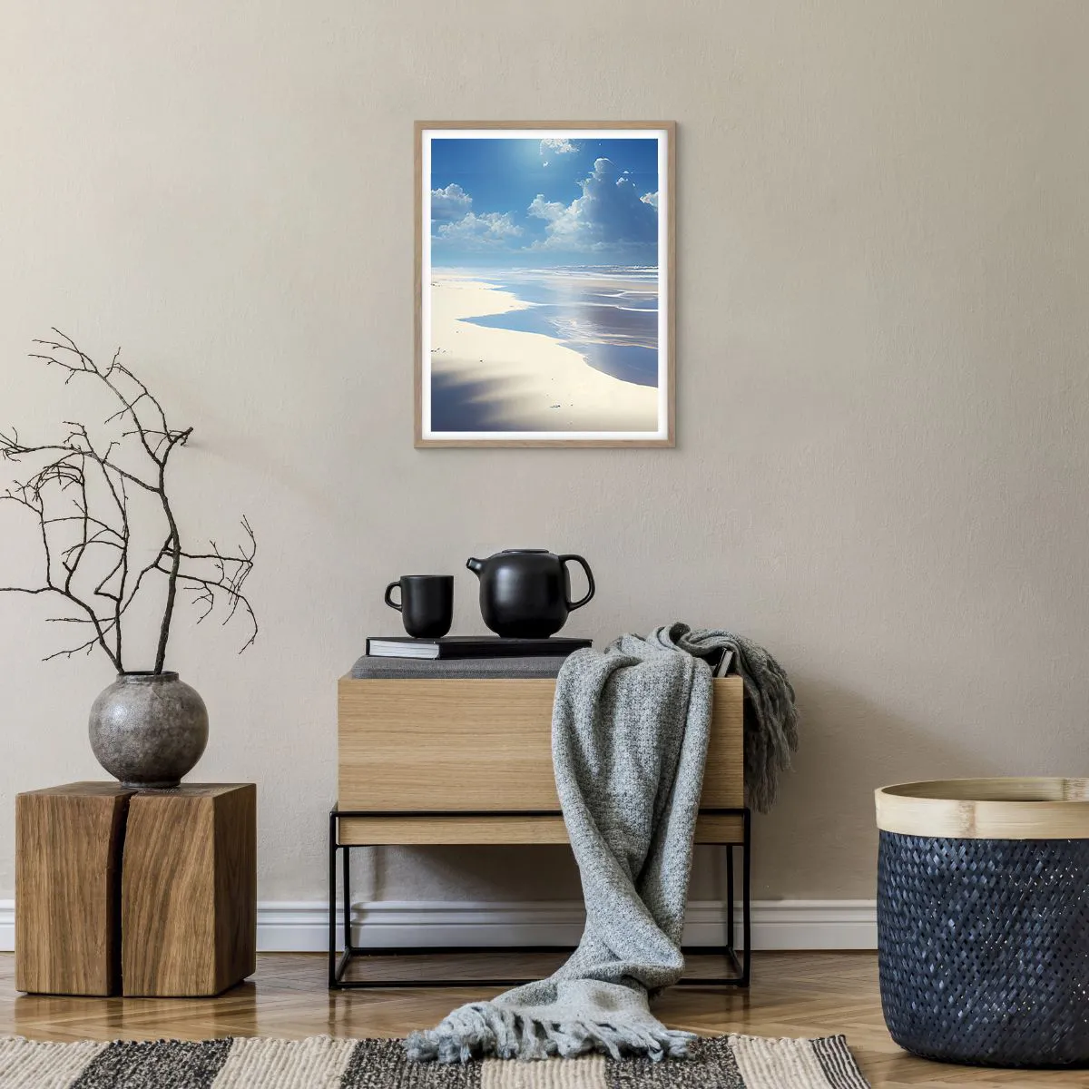 Plakat w ramie jasny dąb - Rajskie wakacje - 40x50 cm