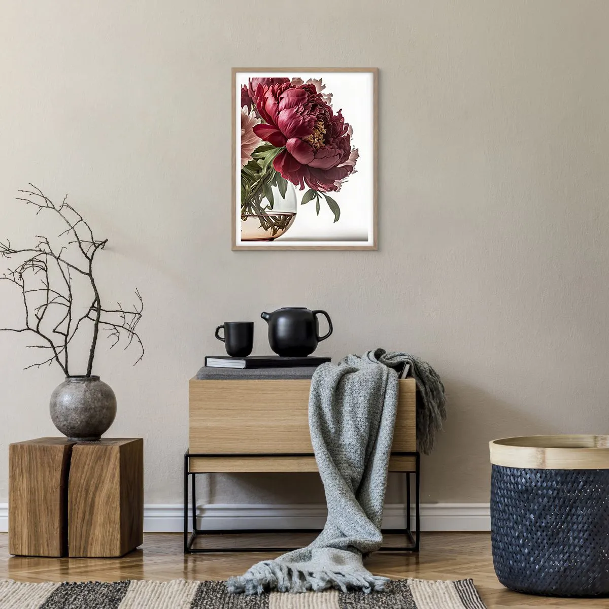 Póster en marco roble claro - En plena floración de la belleza - 40x50 cm