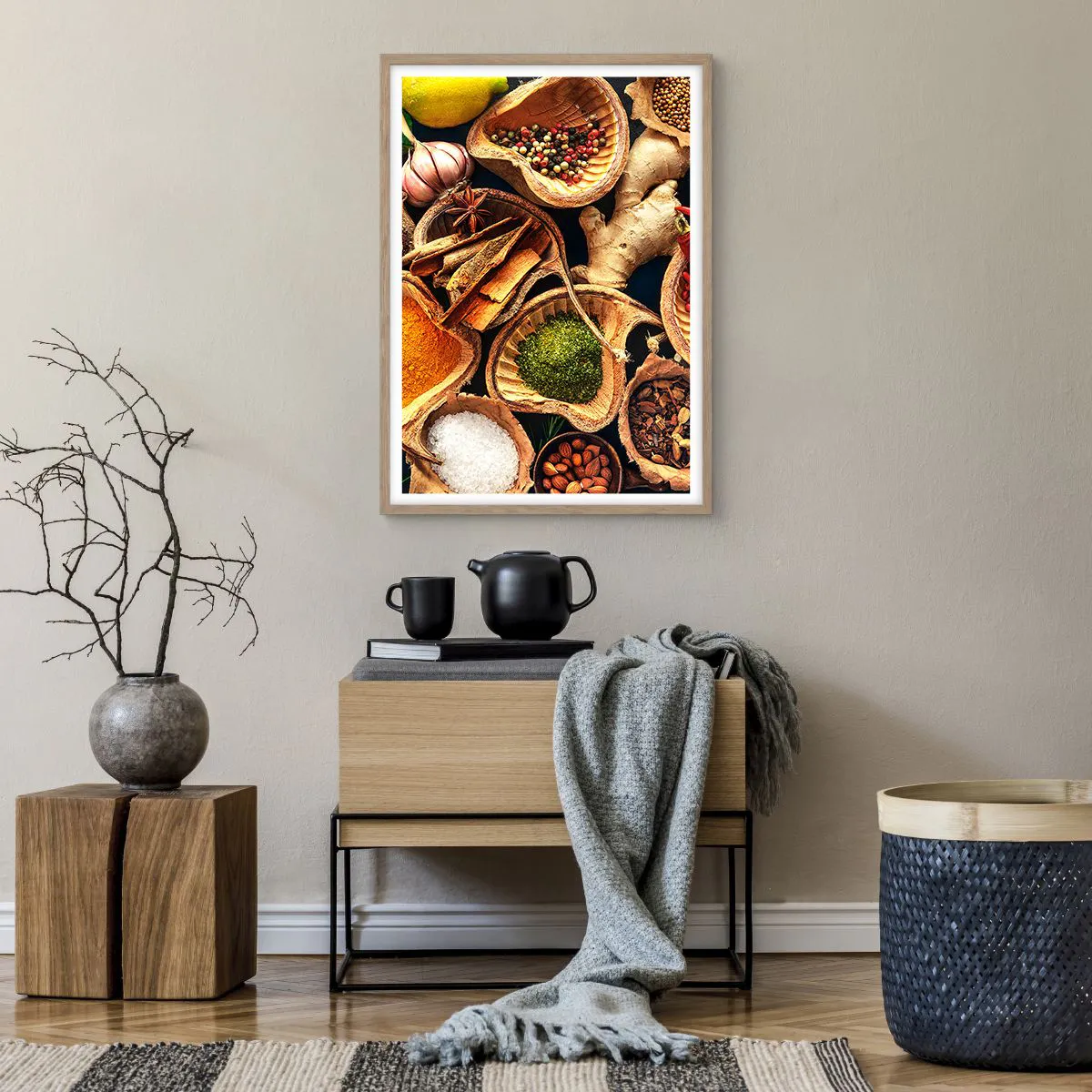 Een poster in een licht eiken lijst - Neem wat je wilt - 50x70 cm