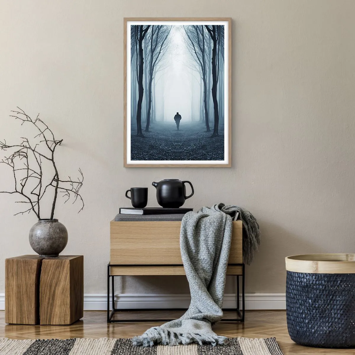 Affisch i ram av ljusek - Och allt är enkelt och klart - 50x70 cm