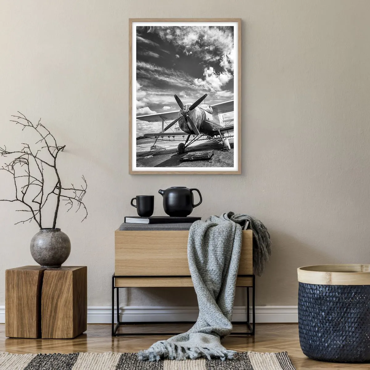 Plagát v ráme zo svetlého duba - Nemôžem sa toho dočkať! - 50x70 cm