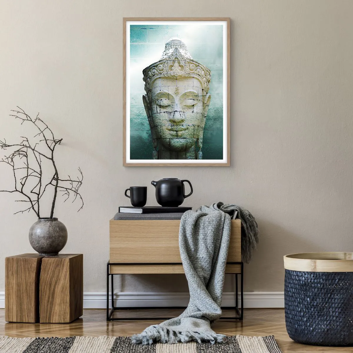 Poszter világos tölgy keretben - A fény kérése - 50x70 cm