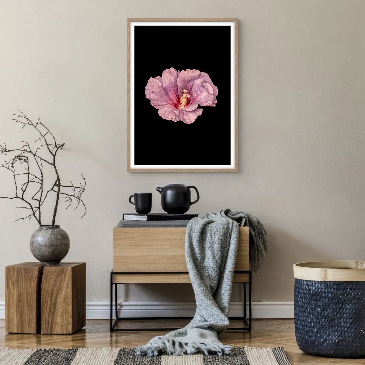 Poster în ramă de stejar deschis - Direct la inimă - 50x70 cm