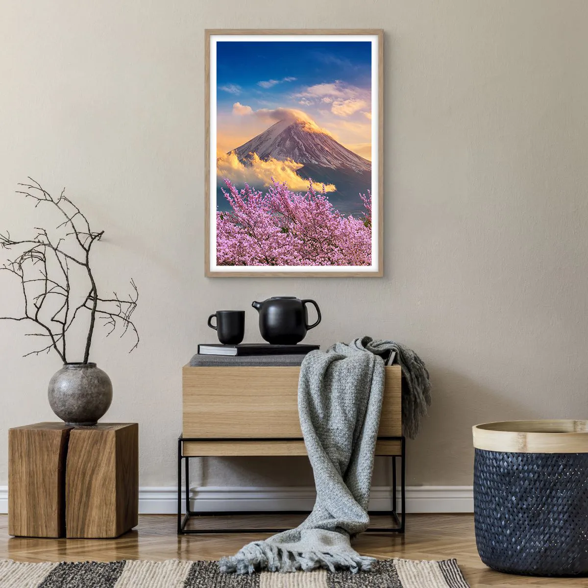 Plagát v ráme zo svetlého duba - Japonská sviatosť - 50x70 cm