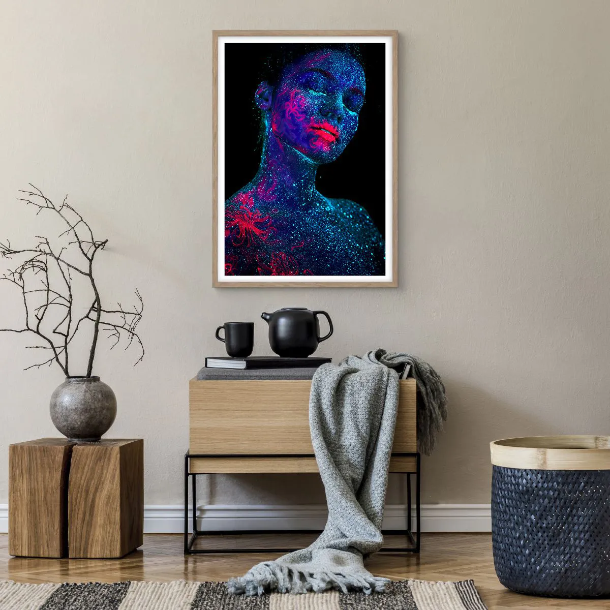 Pôster com moldura de carvalho claro - Na poeira estelar - 50x70 cm